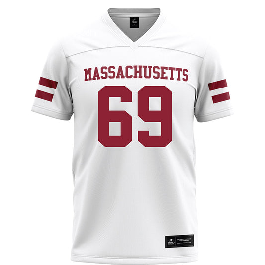 UMass - NCAA Football : Brock Taylor - White Football Jersey-0