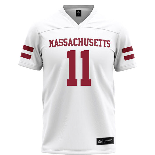UMass - NCAA Football : Max Dowling - White Football Jersey-0