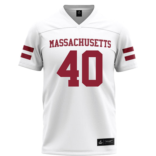 UMass - NCAA Football : Dominic Schofield - White Football Jersey