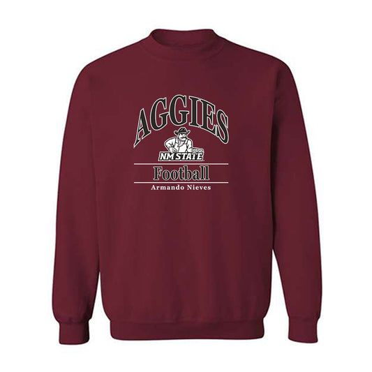 NMSU - NCAA Football : Armando Nieves - Classic Fashion Shersey Crewneck Sweatshirt-0