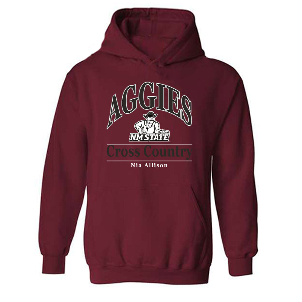 NMSU - NCAA Women's Cross Country : Nia Allison - Classic Fashion Shersey Hooded Sweatshirt-0