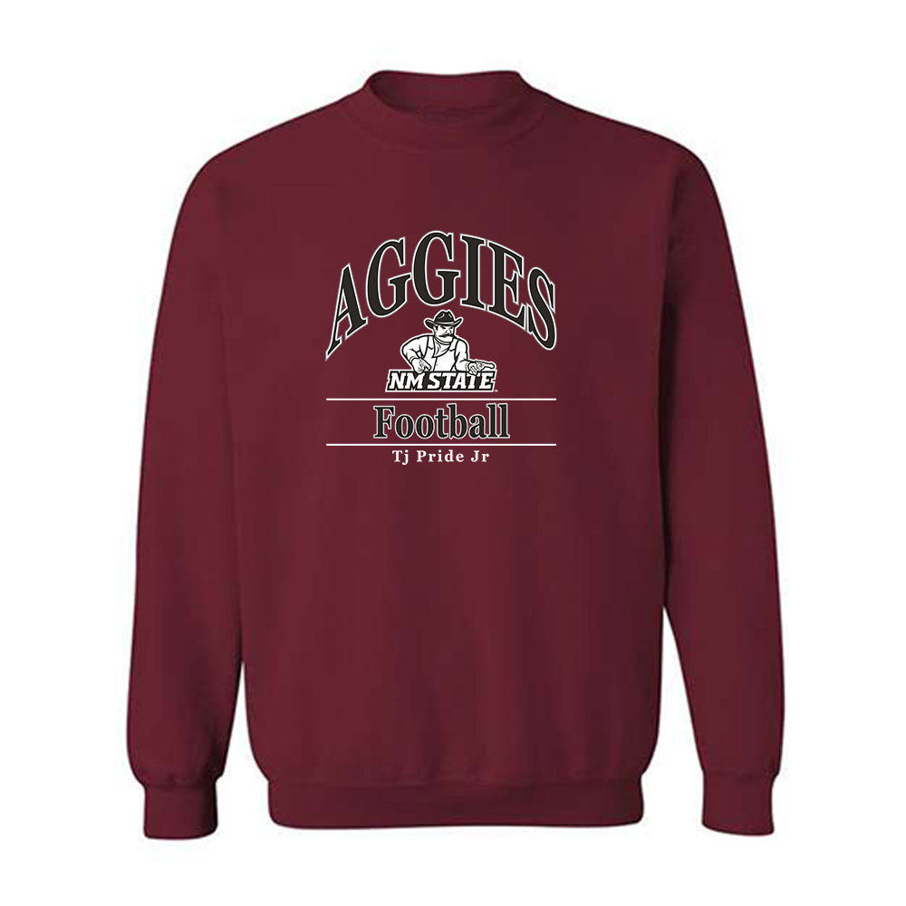 NMSU - NCAA Football : Tj Pride Jr - Classic Fashion Shersey Crewneck Sweatshirt-0