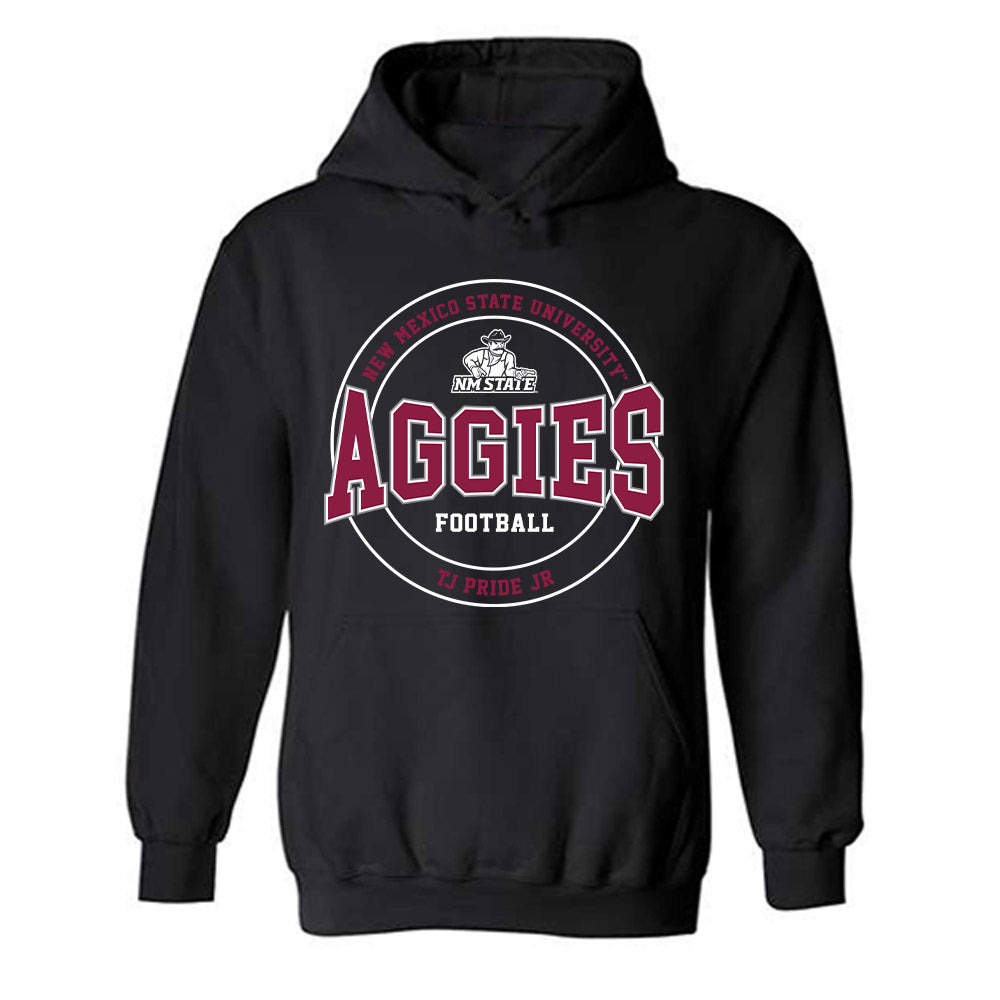 NMSU - NCAA Football : Tj Pride Jr - Classic Fashion Shersey Hooded Sweatshirt-0