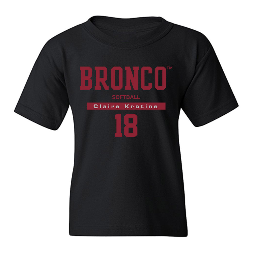 SCU - NCAA Softball : Claire Krotine - Classic Fashion Shersey Youth T-Shirt-0