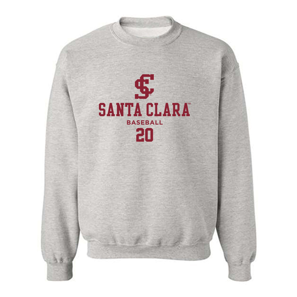 SCU - NCAA Baseball : Mateo Garcia - Classic Fashion Shersey Crewneck Sweatshirt-0