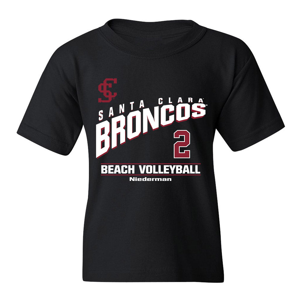 SCU - NCAA Beach Volleyball : Noelle Niederman - Youth T-Shirt Classic Fashion Shersey