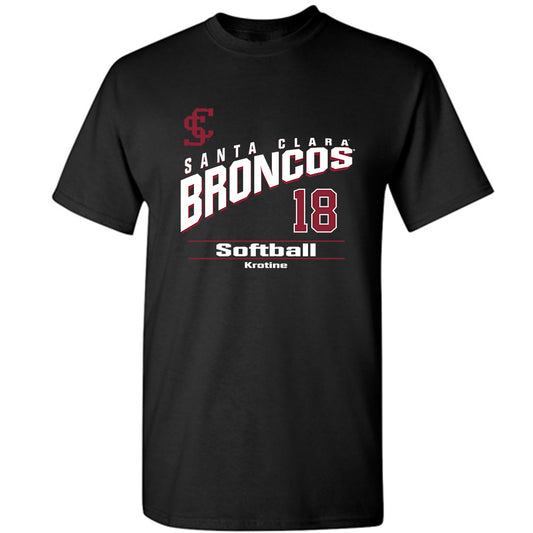 SCU - NCAA Softball : Claire Krotine - Classic Fashion Shersey T-Shirt-0