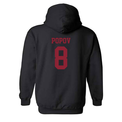 SCU - NCAA Men's Water Polo : Mikhail Popov - Classic Shersey Hooded Sweatshirt-1