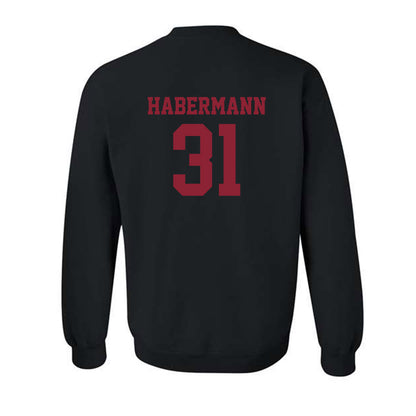SCU - NCAA Baseball : Andrew Habermann - Classic Shersey Crewneck Sweatshirt-1