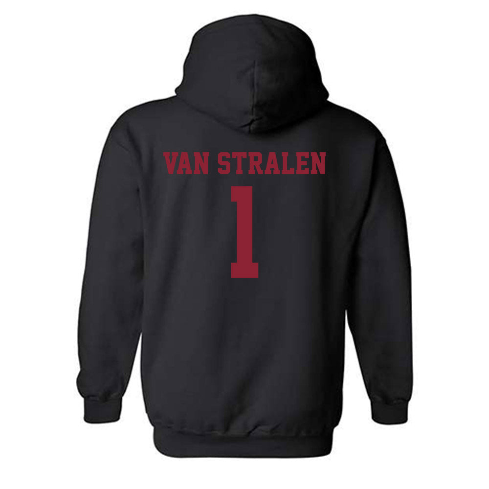 SCU - NCAA Men's Water Polo : Owen Van Stralen - Classic Shersey Hooded Sweatshirt-1