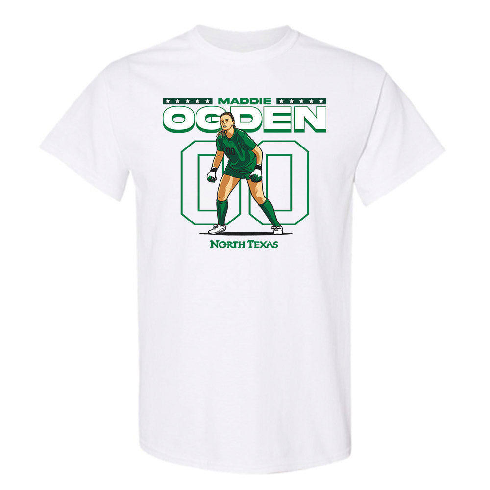 North Texas - NCAA Women's Soccer : Maddie Ogden - T-Shirt Individual Caricature