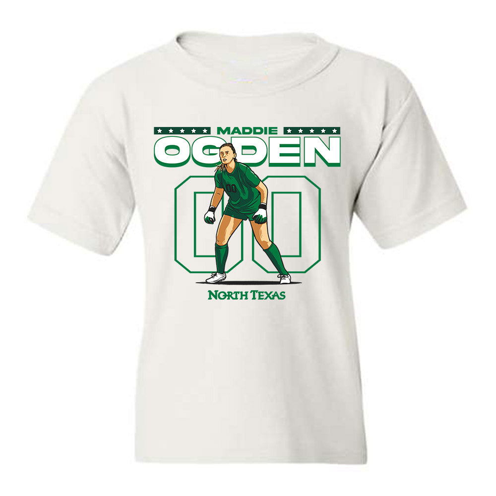 North Texas - NCAA Women's Soccer : Maddie Ogden - T-Shirt Individual Caricature