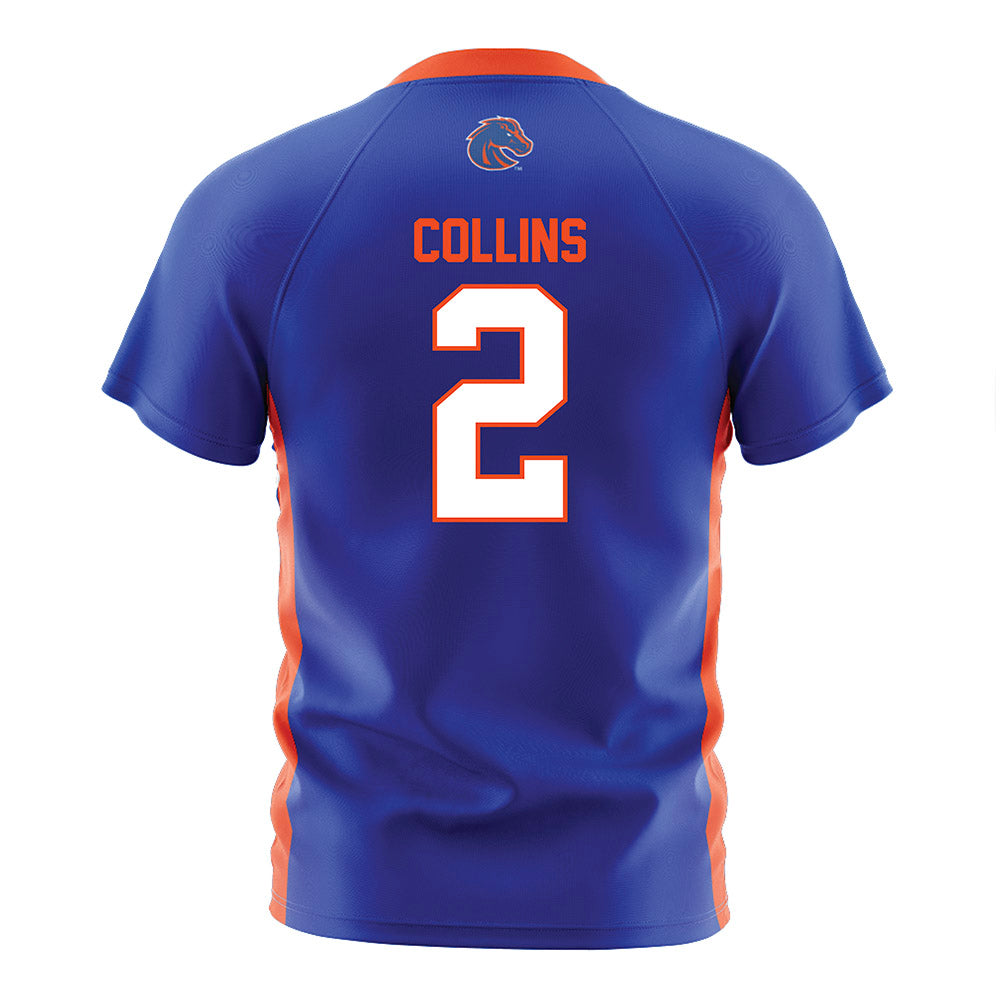 Boise State - NCAA Women's Soccer : Natalie Collins - Blue Soccer Jersey-1