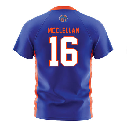 Boise State - NCAA Women's Soccer : Sierra McClellan - Blue Soccer Jersey-1
