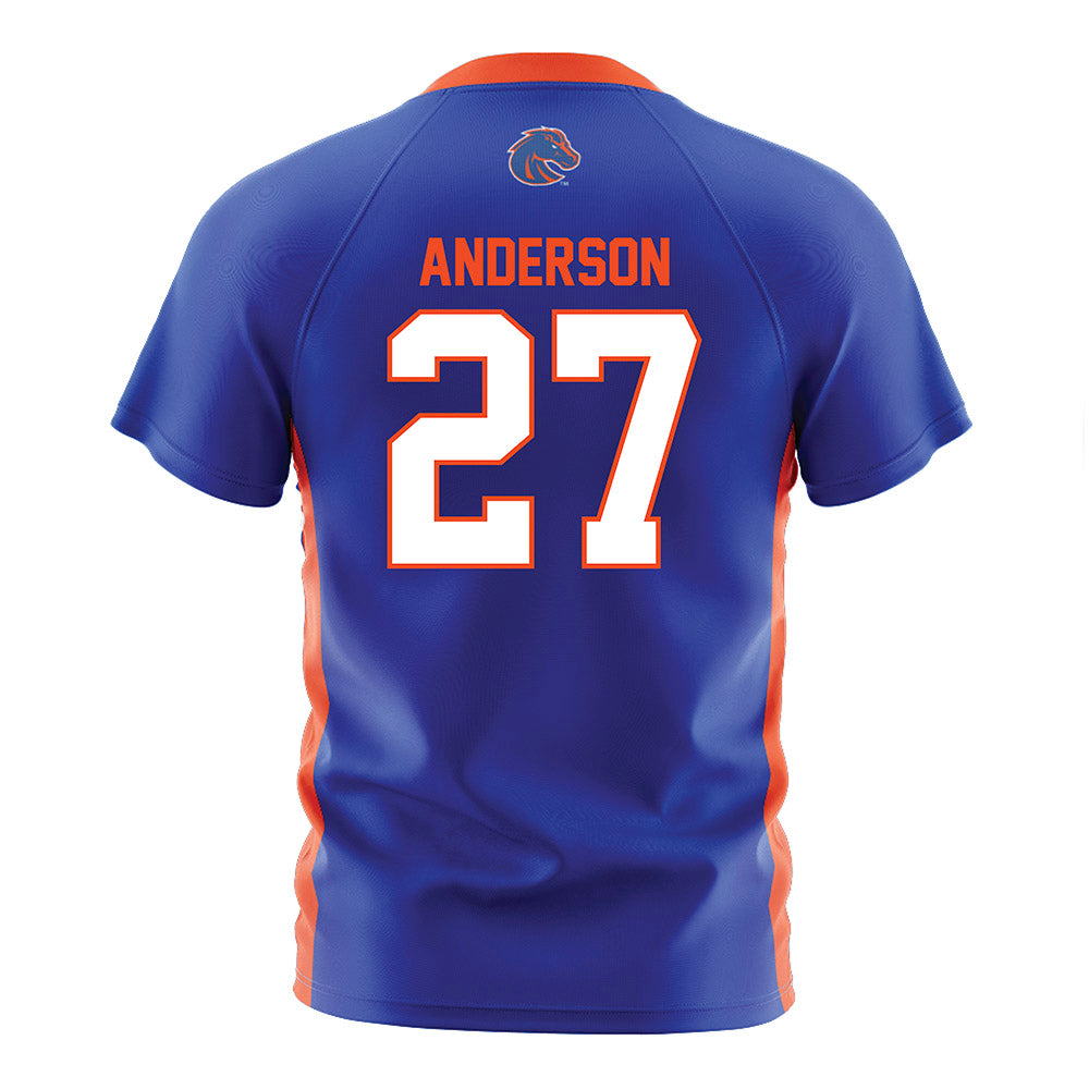 Boise State - NCAA Women's Soccer : Oakley Anderson - Blue Soccer Jersey