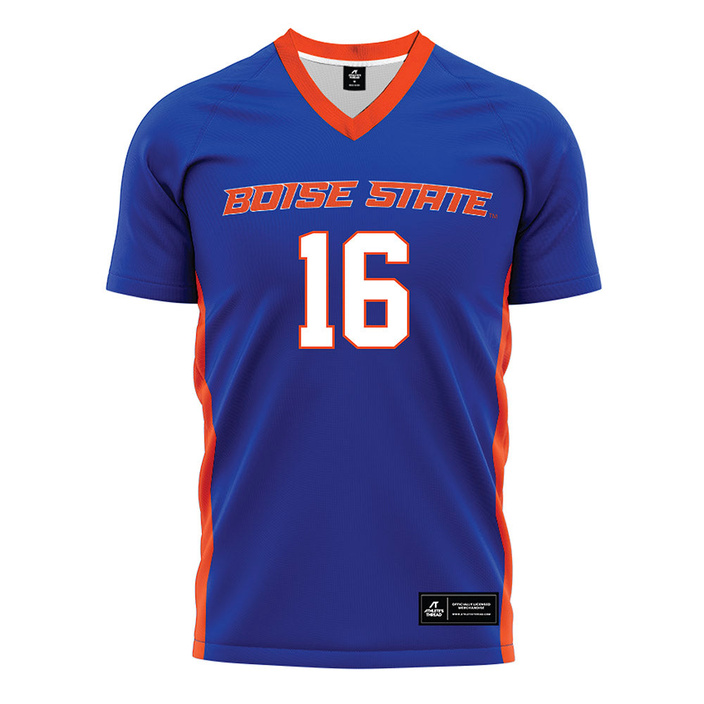 Boise State - NCAA Women's Soccer : Sierra McClellan - Blue Soccer Jersey-0