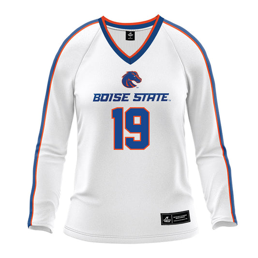 Boise State - NCAA Women's Volleyball : Hallee Heath - White Volleyball Jersey-0