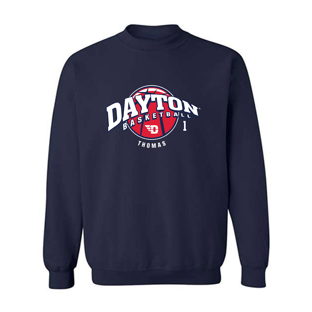 Dayton - NCAA Men's Basketball : Malcolm Thomas - Classic Fashion Shersey Crewneck Sweatshirt-0