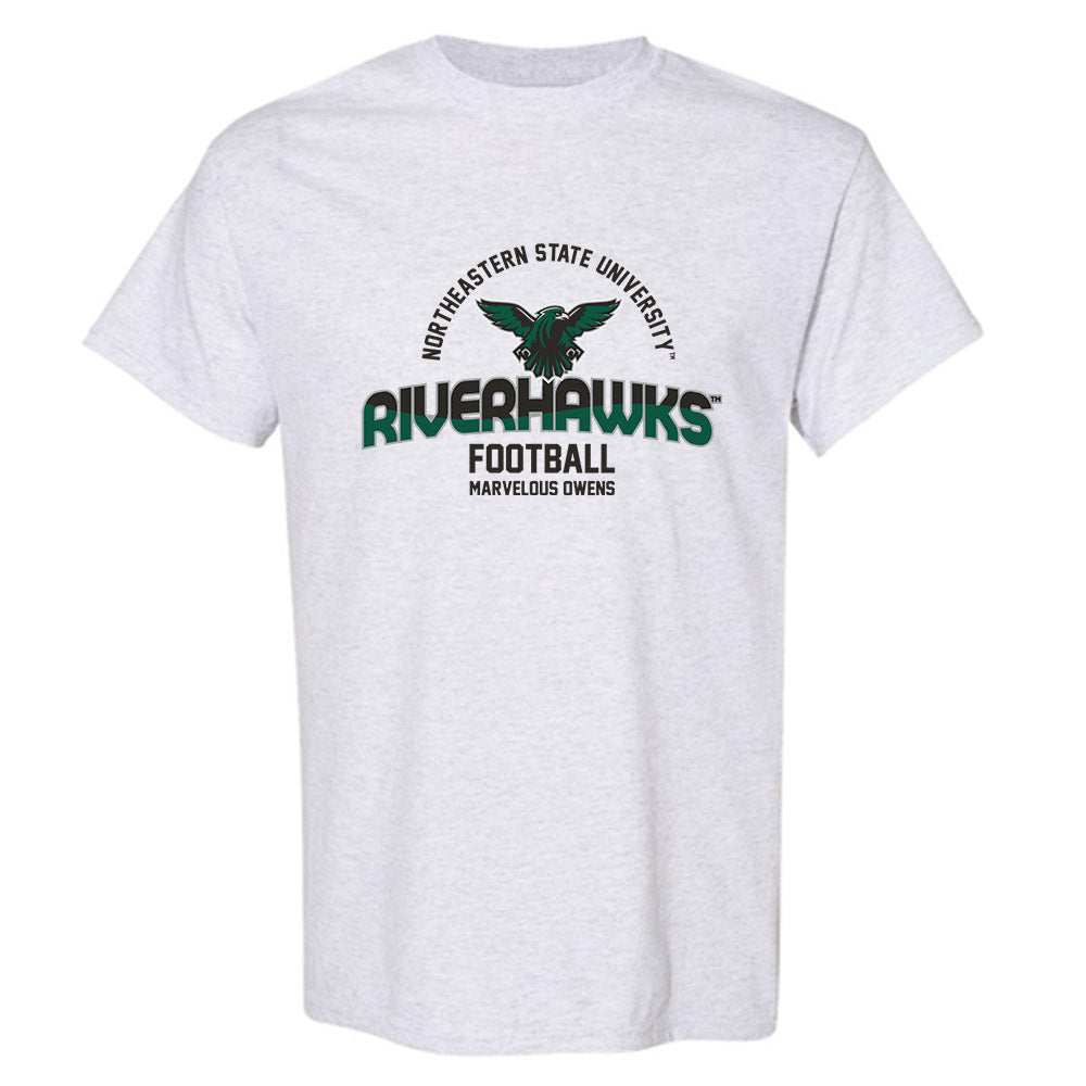 Northeastern State - NCAA Football : Marvelous Owens - Classic Fashion Shersey T-Shirt-0