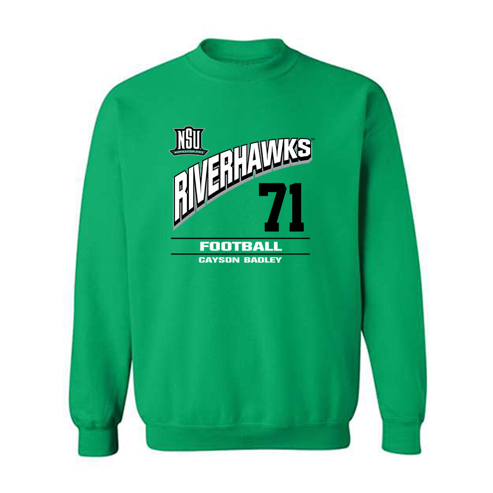 Northeastern State - NCAA Football : Cayson Badley - Classic Fashion Shersey Crewneck Sweatshirt-0