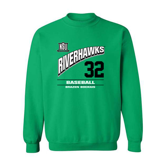 Northeastern State - NCAA Baseball : Brazen Bockius - Classic Fashion Shersey Crewneck Sweatshirt-0