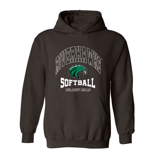 Northeastern State - NCAA Softball : Delaney Mills - Classic Fashion Shersey Hooded Sweatshirt-0