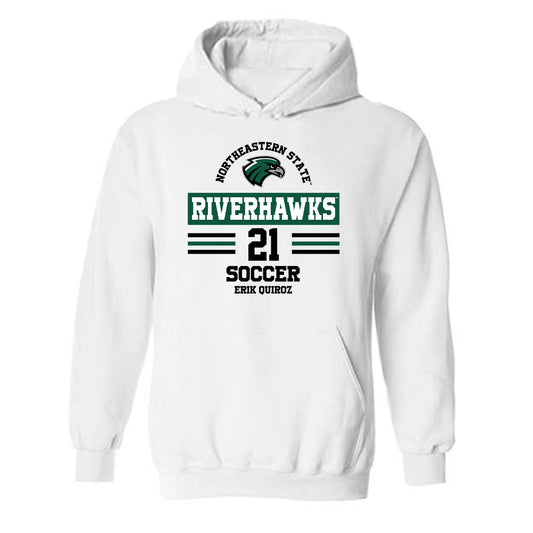 Northeastern State - NCAA Men's Soccer : Erik Quiroz - Classic Fashion Shersey Hooded Sweatshirt-0
