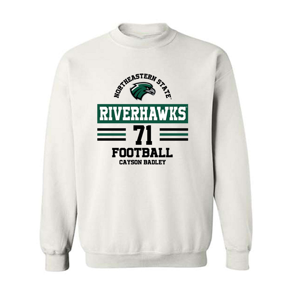 Northeastern State - NCAA Football : Cayson Badley - Classic Fashion Shersey Crewneck Sweatshirt-0