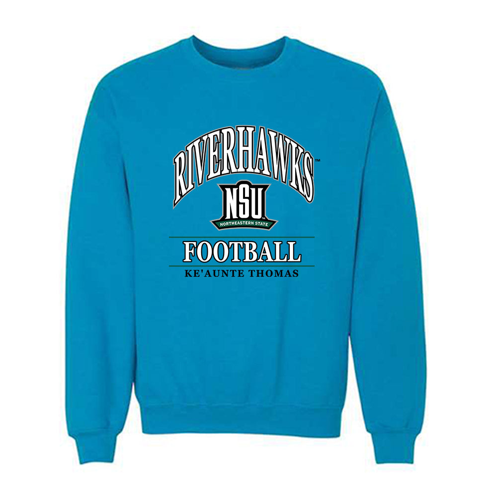 Northeastern State - NCAA Football : Ke'Aunte Thomas - Classic Fashion Shersey Crewneck Sweatshirt-0