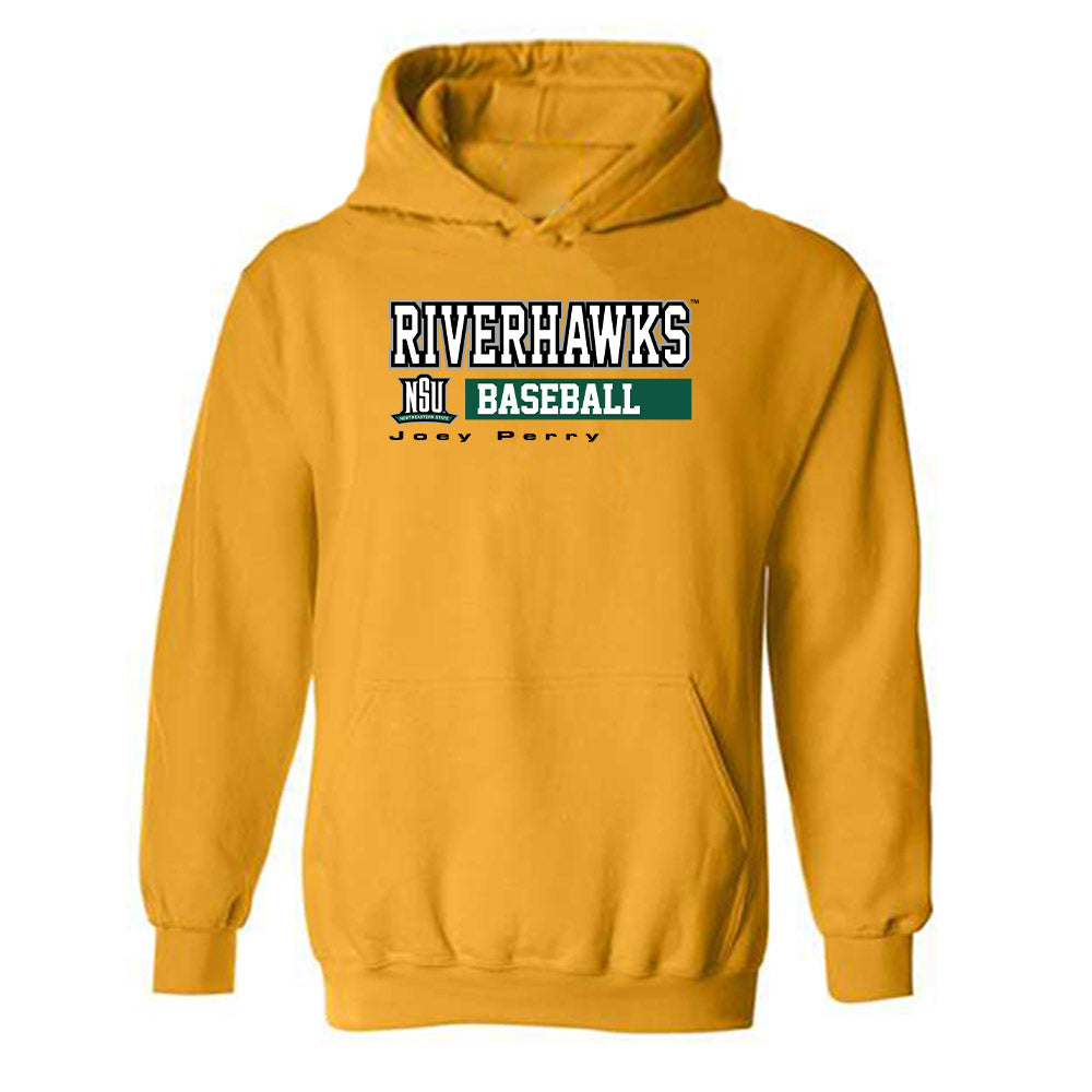 Northeastern State - NCAA Baseball : Joey Perry - Classic Fashion Shersey Hooded Sweatshirt-0