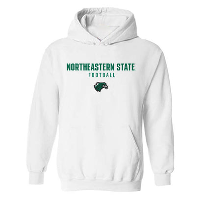 Northeastern State - NCAA Football : Kale Brakebill - Classic Shersey Hooded Sweatshirt-0