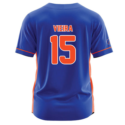 Boise State - NCAA Softball : Kaylee Vieira - Blue Jersey-1