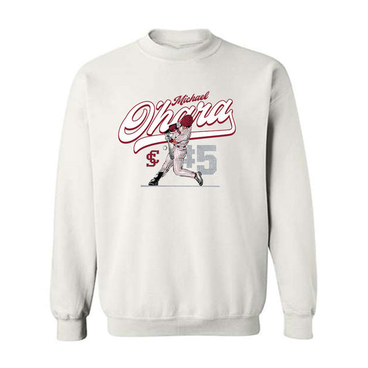 SCU - NCAA Baseball : Michael O'Hara - Crewneck Sweatshirt Player Illustration