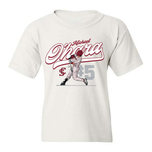 SCU - NCAA Baseball : Michael O'Hara - Youth T-Shirt Player Illustration