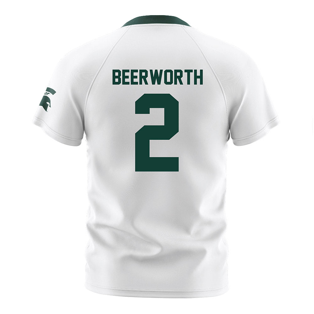 Michigan State - NCAA Women's Soccer : Sofia Beerworth - White Soccer Jersey-1