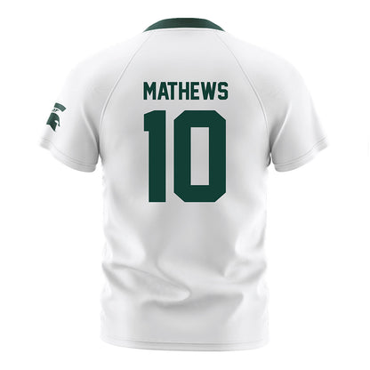 Michigan State - NCAA Women's Soccer : Emily Mathews - White Soccer Jersey