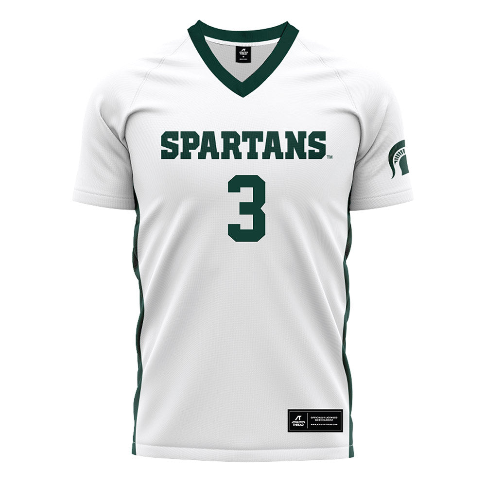 Michigan State - NCAA Women's Soccer : Taya Hjorth - White Soccer Jersey