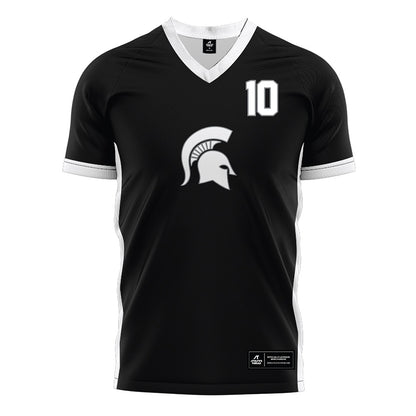 Michigan State - NCAA Women's Soccer : Emily Mathews - Black Soccer Jersey