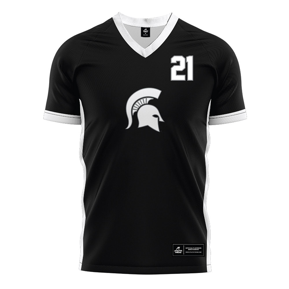 Michigan State - NCAA Women's Soccer : Maleeya Martin - Black Soccer Jersey-0