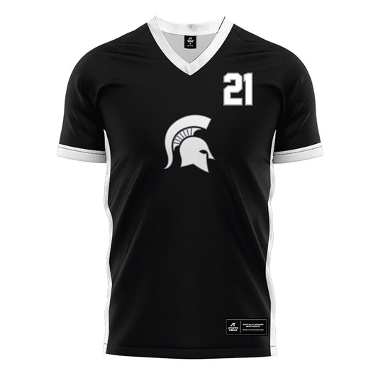 Michigan State - NCAA Women's Soccer : Maleeya Martin - Black Soccer Jersey-0