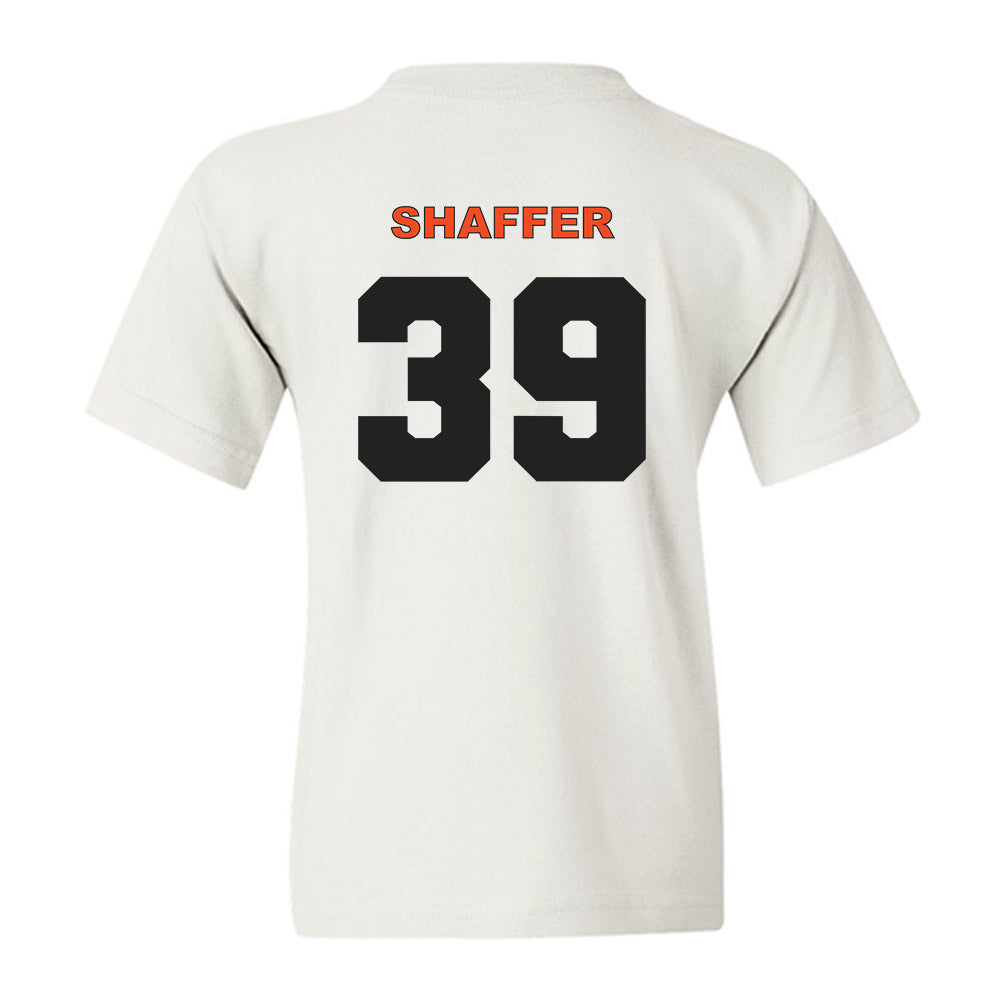 Campbell - NCAA Baseball : Braxton Shaffer - Classic Shersey Youth T-Shirt-1
