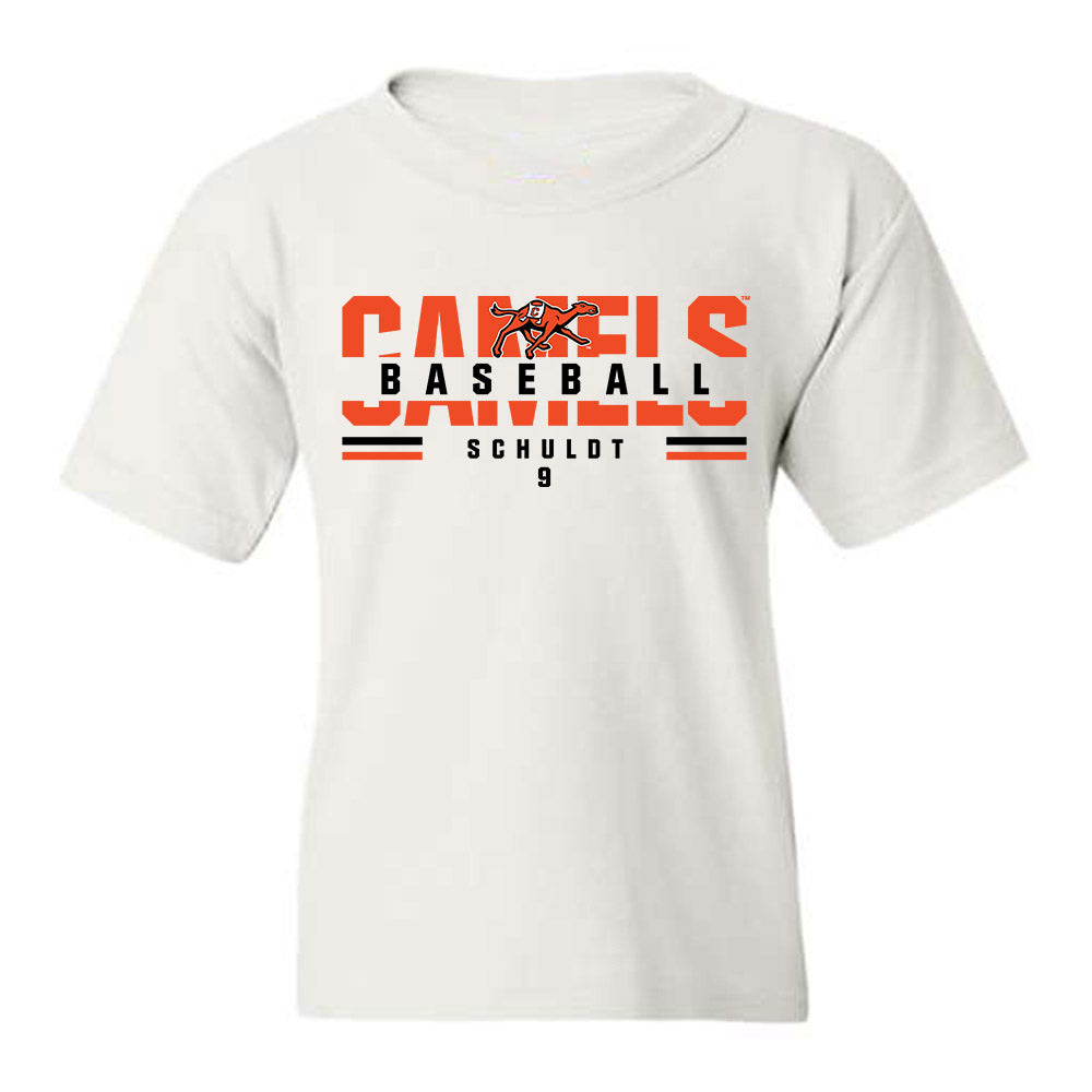 Campbell - NCAA Baseball : Andrew Schuldt - Youth T-Shirt