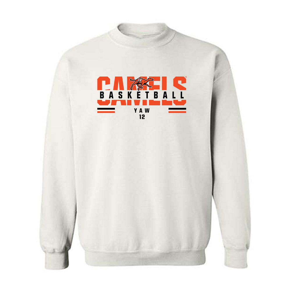 Campbell - NCAA Men's Basketball : Israel Yaw - Classic Fashion Shersey Crewneck Sweatshirt-0