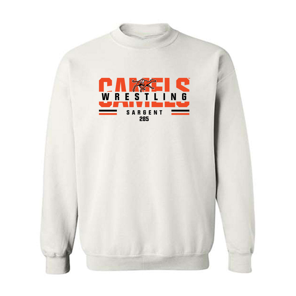 Campbell - NCAA Wrestling : Landon Sargent - Classic Fashion Shersey Crewneck Sweatshirt-0