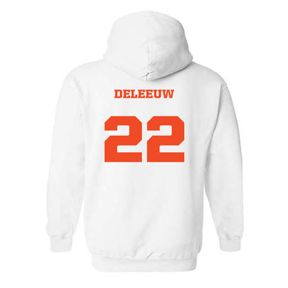 Campbell - NCAA Men's Soccer : Landon Deleeuw - Replica Shersey Hooded Sweatshirt