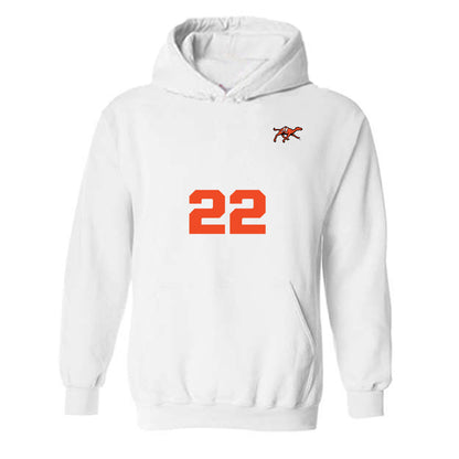 Campbell - NCAA Men's Soccer : Landon Deleeuw - Replica Shersey Hooded Sweatshirt