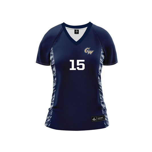 GWU - NCAA Women's Volleyball : Lydia Zeng - Navy Volleyball Jersey-0