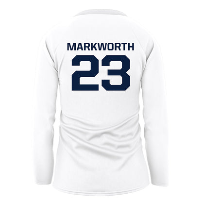 GWU - NCAA Women's Volleyball : Abby Markworth - White Volleyball Jersey