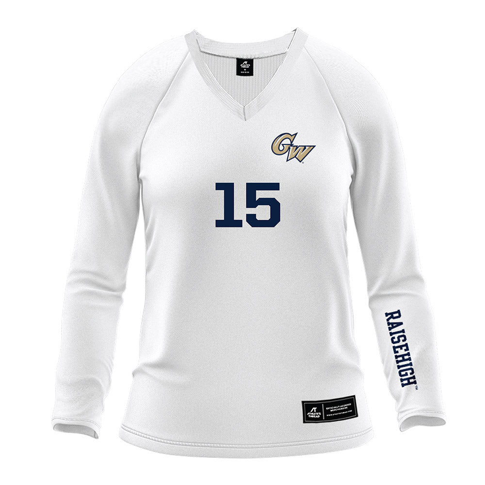 GWU - NCAA Women's Volleyball : Lydia Zeng - White Volleyball Jersey-0