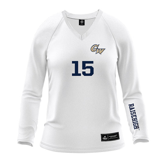 GWU - NCAA Women's Volleyball : Lydia Zeng - White Volleyball Jersey-0